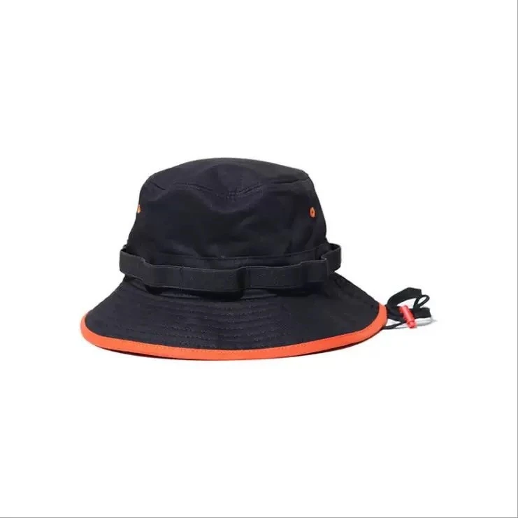 Men's Black Bucket Hat With String Nearby Men's Black Bucket Hat With String Nearby