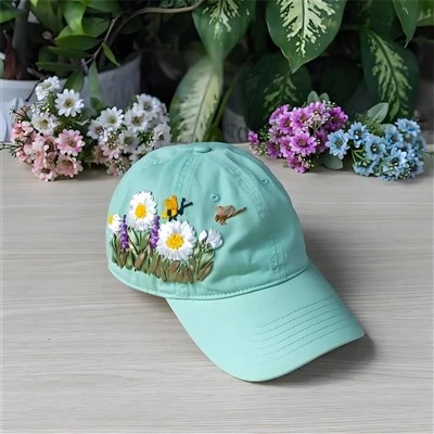 Flowered Baseball Cap