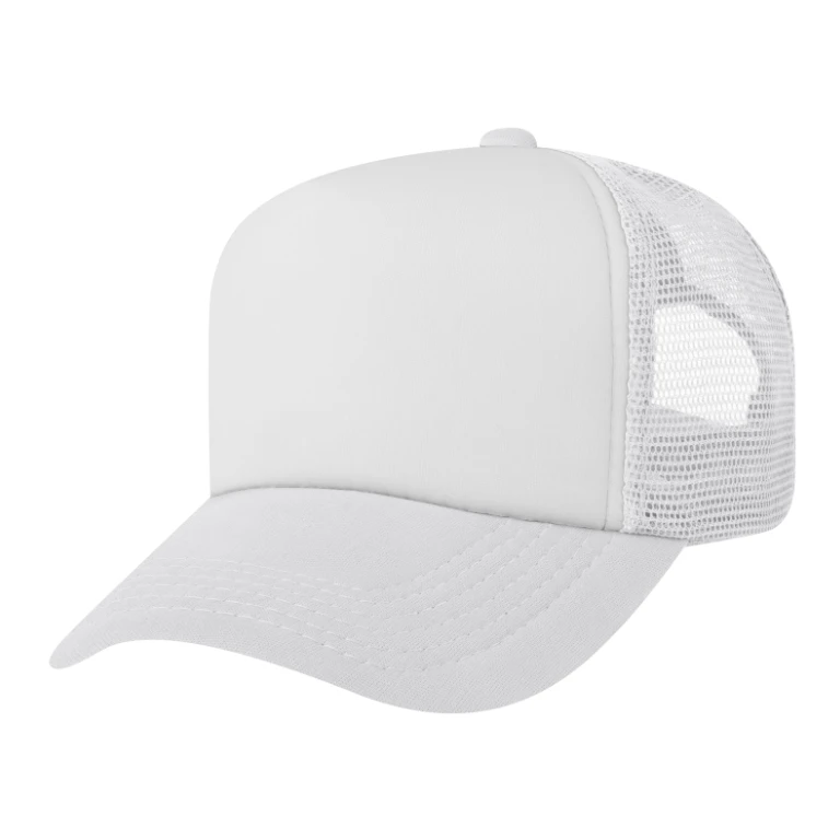 White Snapback Trucker Hat